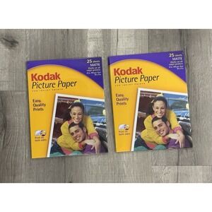 Kodak 25 Sheets Matte Picture-Photo Paper 8.5" x 11" 51 Lb Pack of 2 SEALED